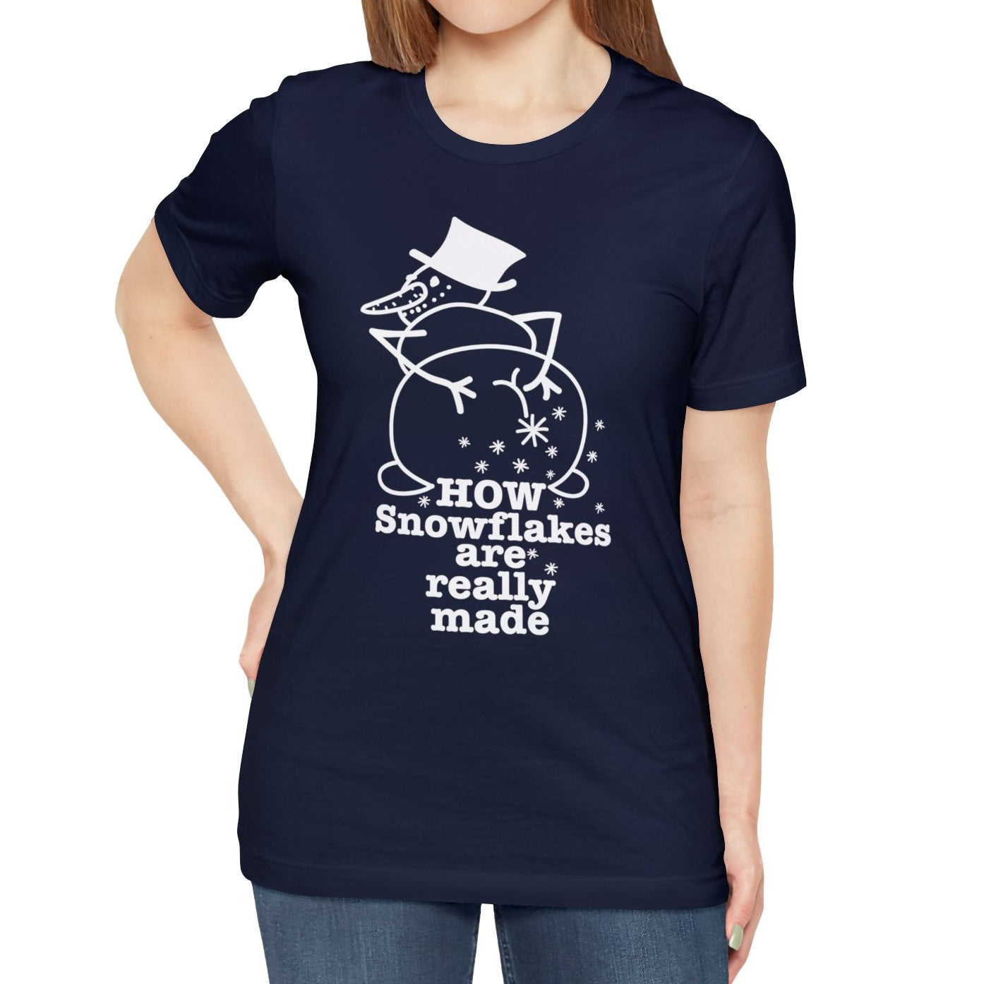 How Snowflakes Are Really Made Crude Humor Graphic T-shirt