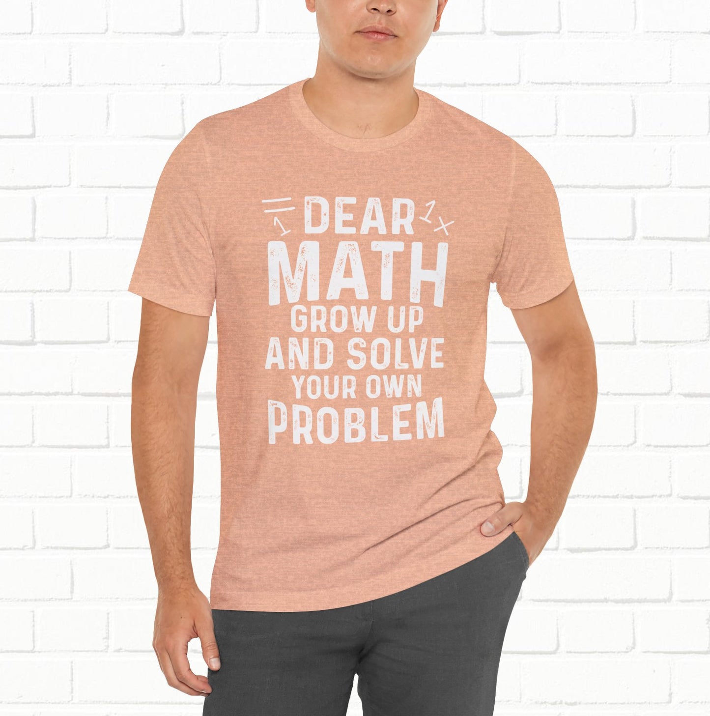 Dear Math Grow Up And Solve Your Own Problem Funny Unisex T-shirt