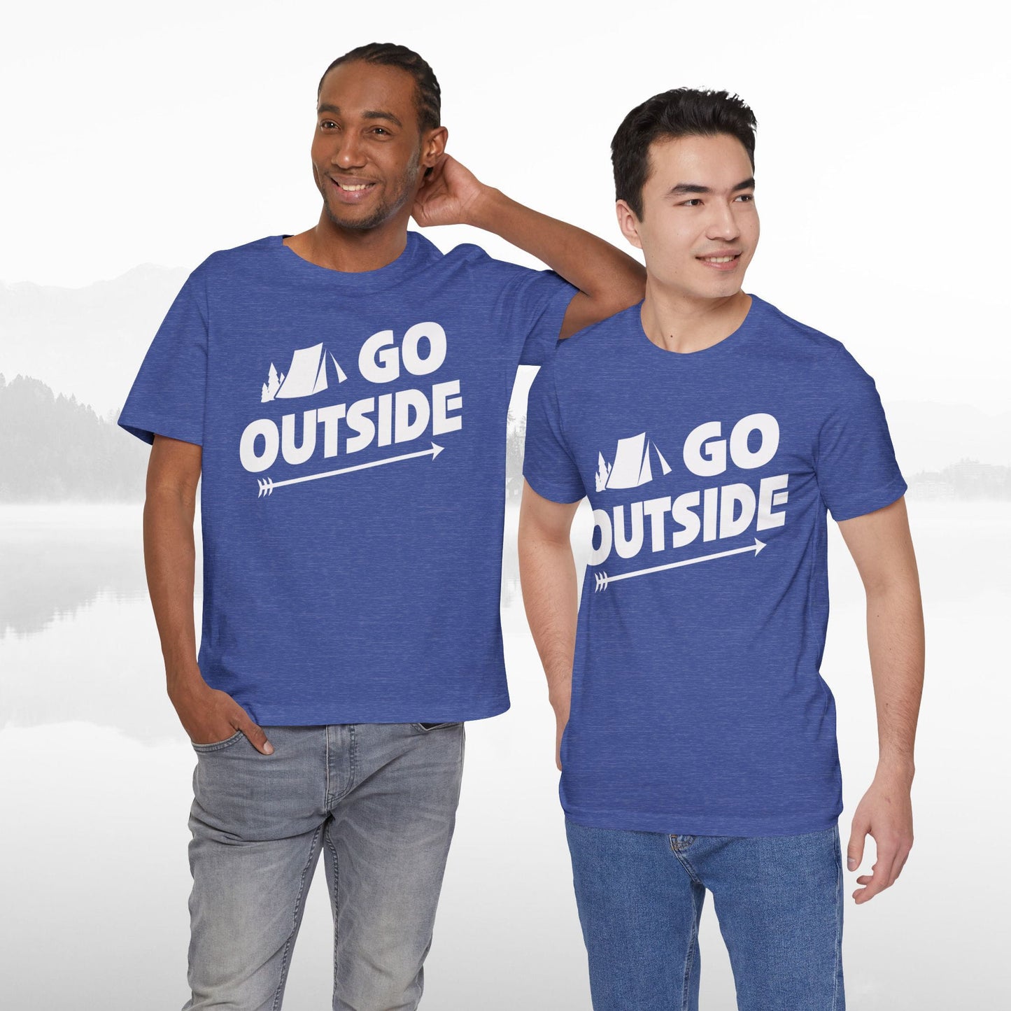 Go Outside Outdoors Hiking Camping Funny Unisex T-Shirt