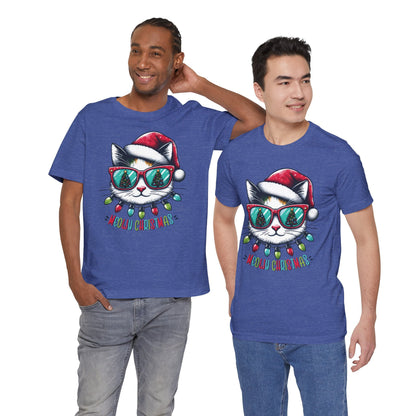 Meowy Christmas Funny Cool Cat Unisex T-Shirt