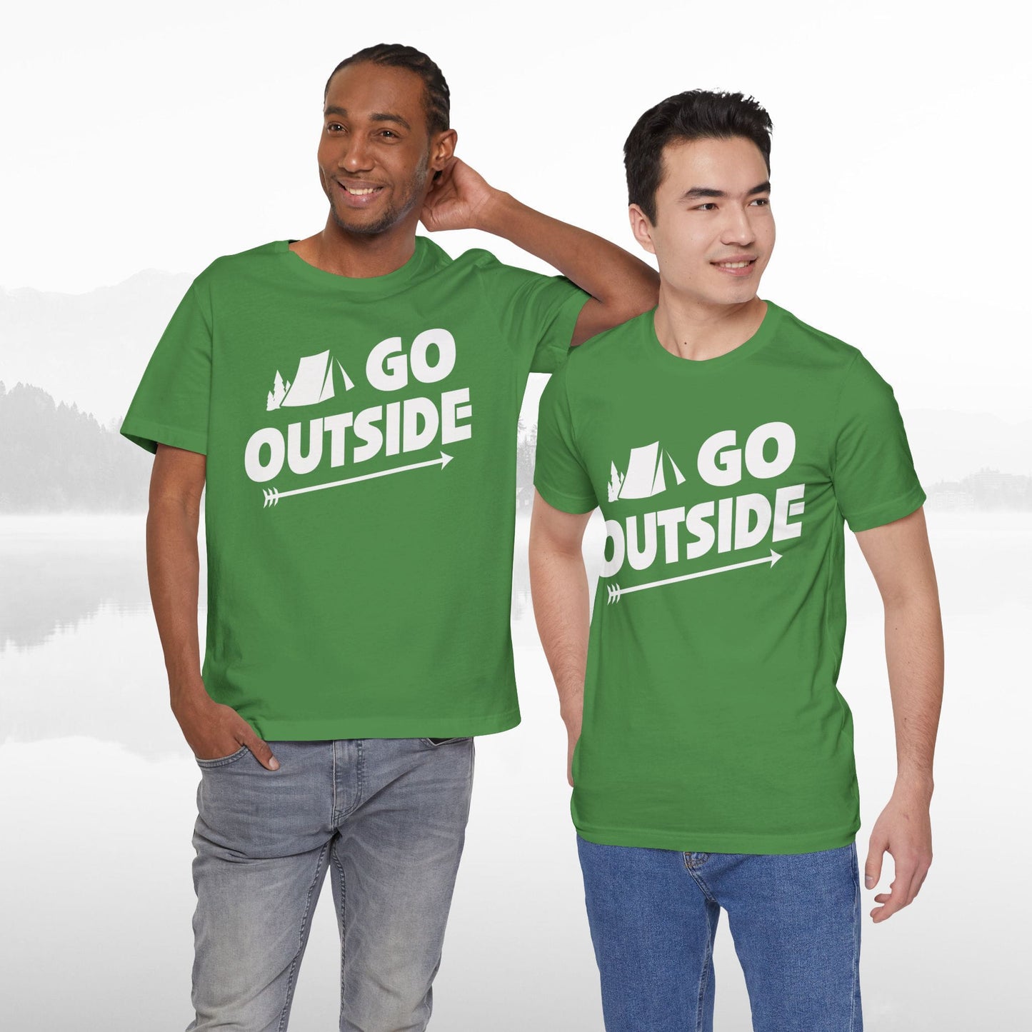 Go Outside Outdoors Hiking Camping Funny Unisex T-Shirt