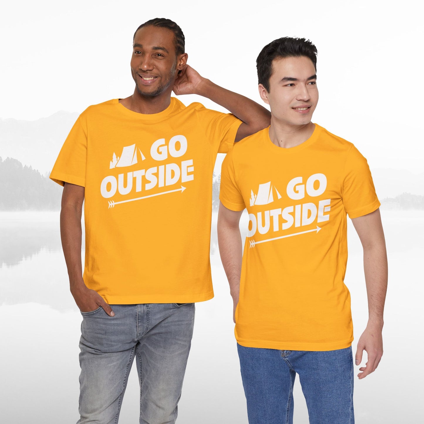 Go Outside Outdoors Hiking Camping Funny Unisex T-Shirt