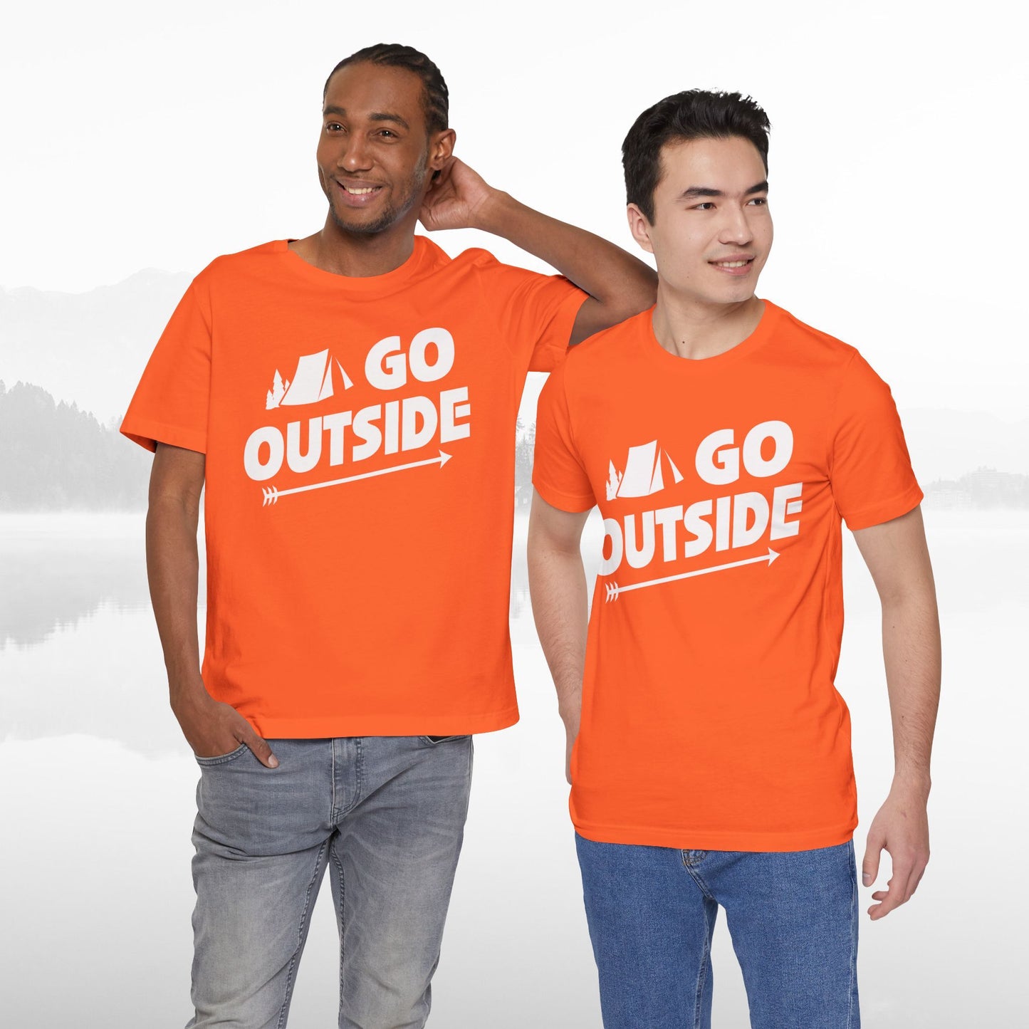 Go Outside Outdoors Hiking Camping Funny Unisex T-Shirt