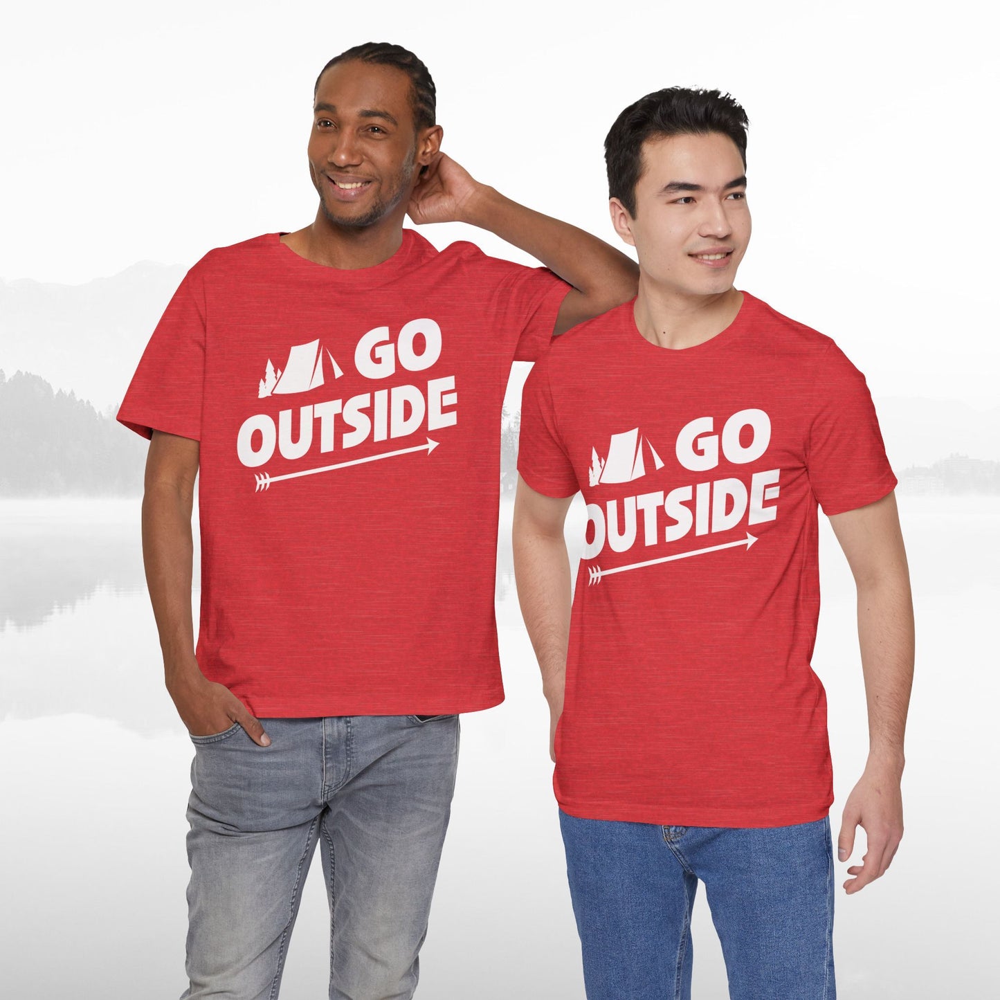 Go Outside Outdoors Hiking Camping Funny Unisex T-Shirt