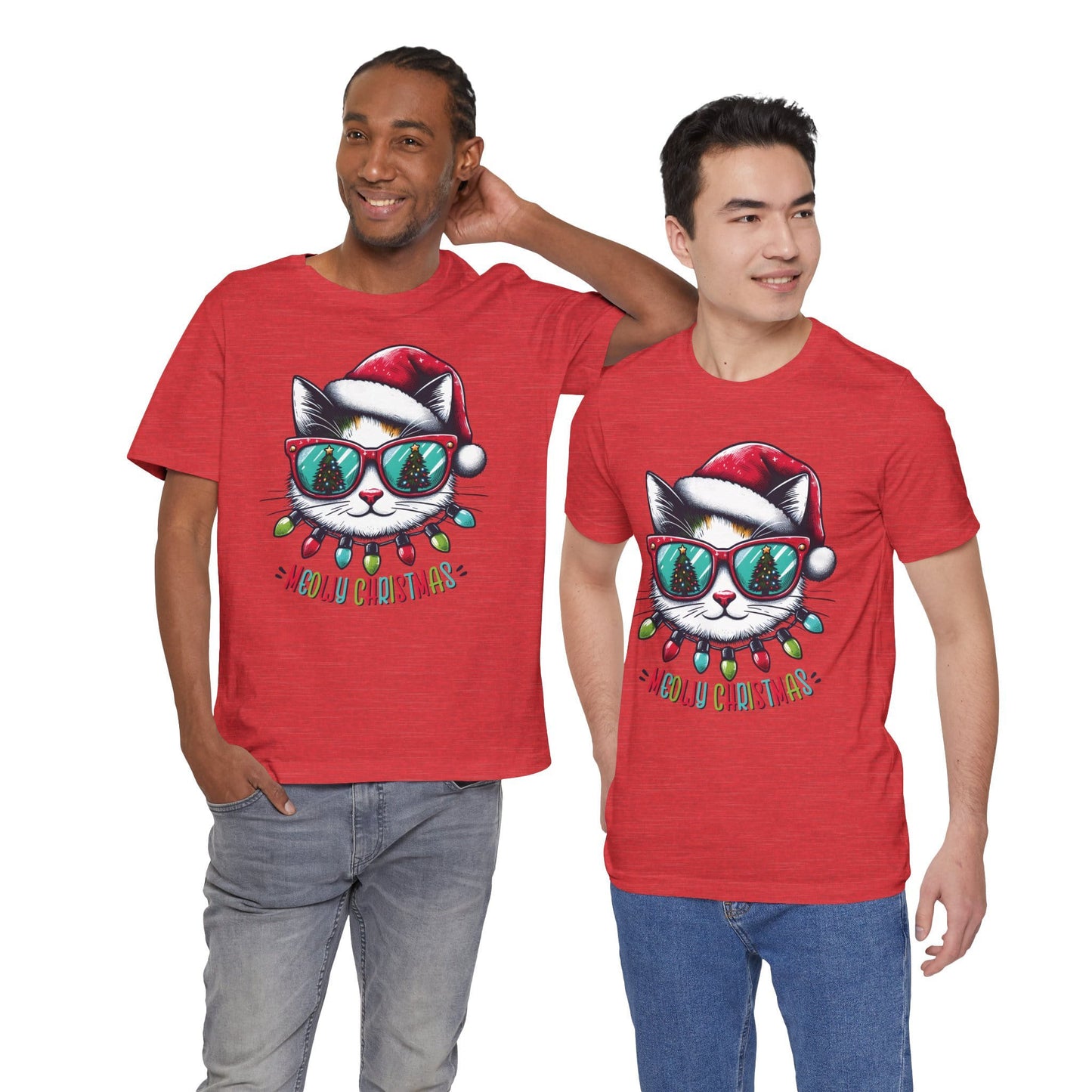 Meowy Christmas Funny Cool Cat Unisex T-Shirt