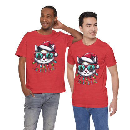 Meowy Christmas Funny Cool Cat Unisex T-Shirt