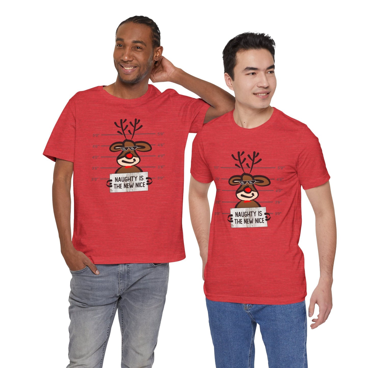 Reindeer Naughty Is The New Nice Funny Christmas Unisex T-Shirt