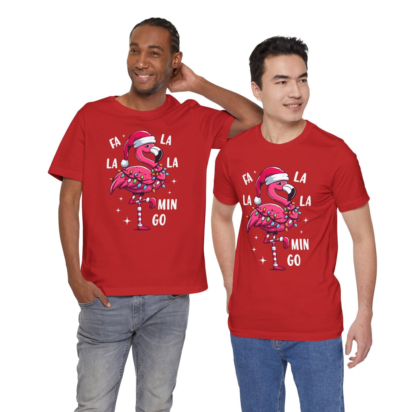 Fa La La-Mingo Funny Flamingo Unisex Christmas T-Shirt