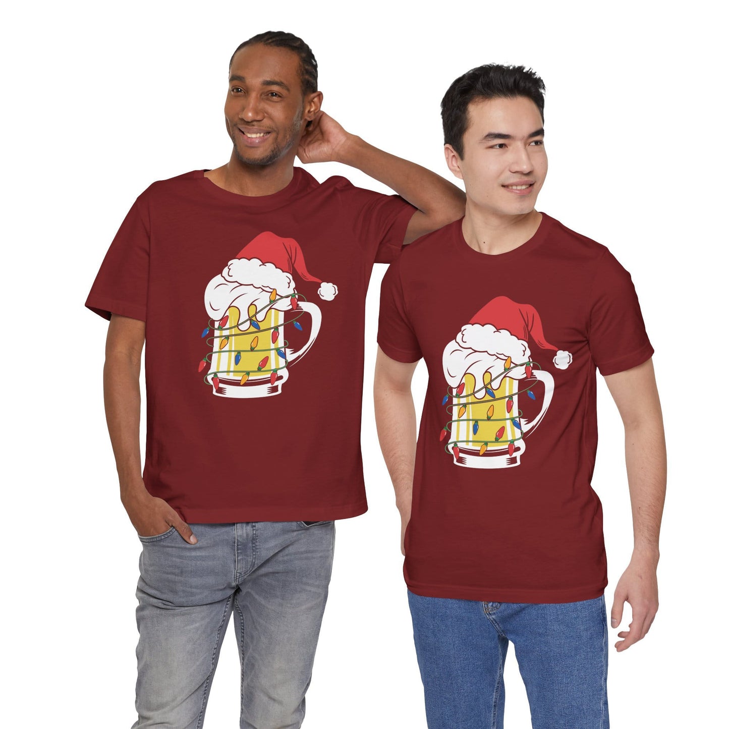 Christmas Beer And Lights Funny Unisex T-Shirt