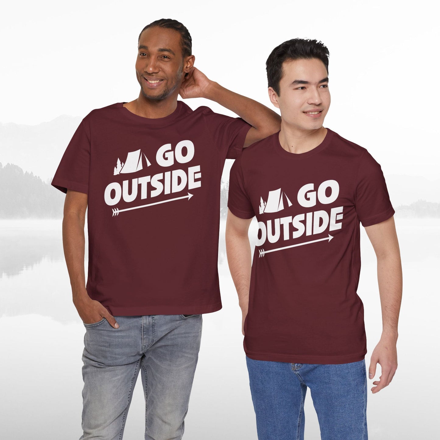 Go Outside Outdoors Hiking Camping Funny Unisex T-Shirt