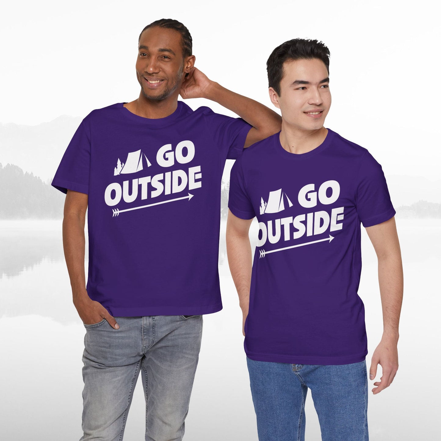 Go Outside Outdoors Hiking Camping Funny Unisex T-Shirt
