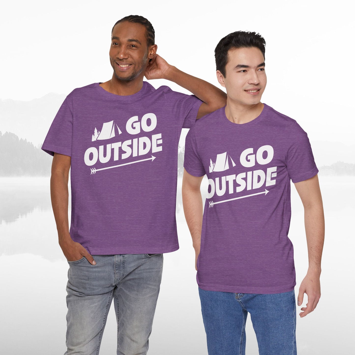 Go Outside Outdoors Hiking Camping Funny Unisex T-Shirt