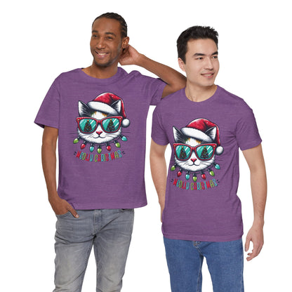 Meowy Christmas Funny Cool Cat Unisex T-Shirt