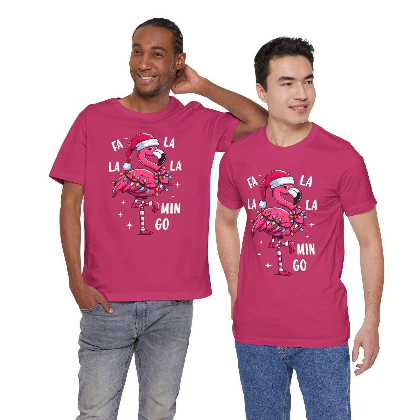 Fa La La-Mingo Funny Flamingo Unisex Christmas T-Shirt