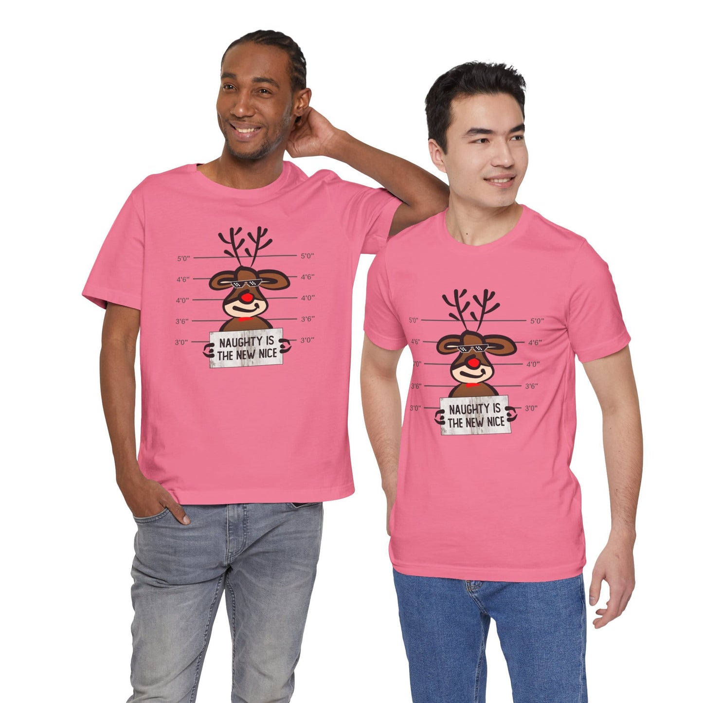 Reindeer Naughty Is The New Nice Funny Christmas Unisex T-Shirt