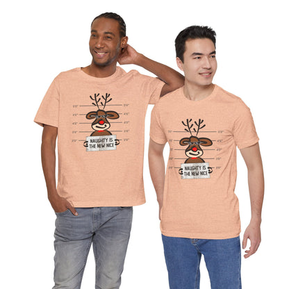 Reindeer Naughty Is The New Nice Funny Christmas Unisex T-Shirt