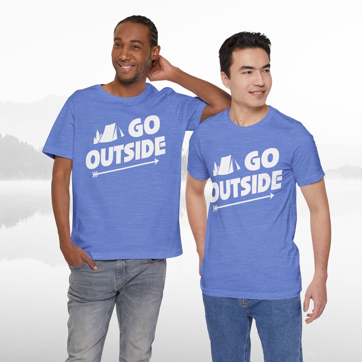 Go Outside Outdoors Hiking Camping Funny Unisex T-Shirt