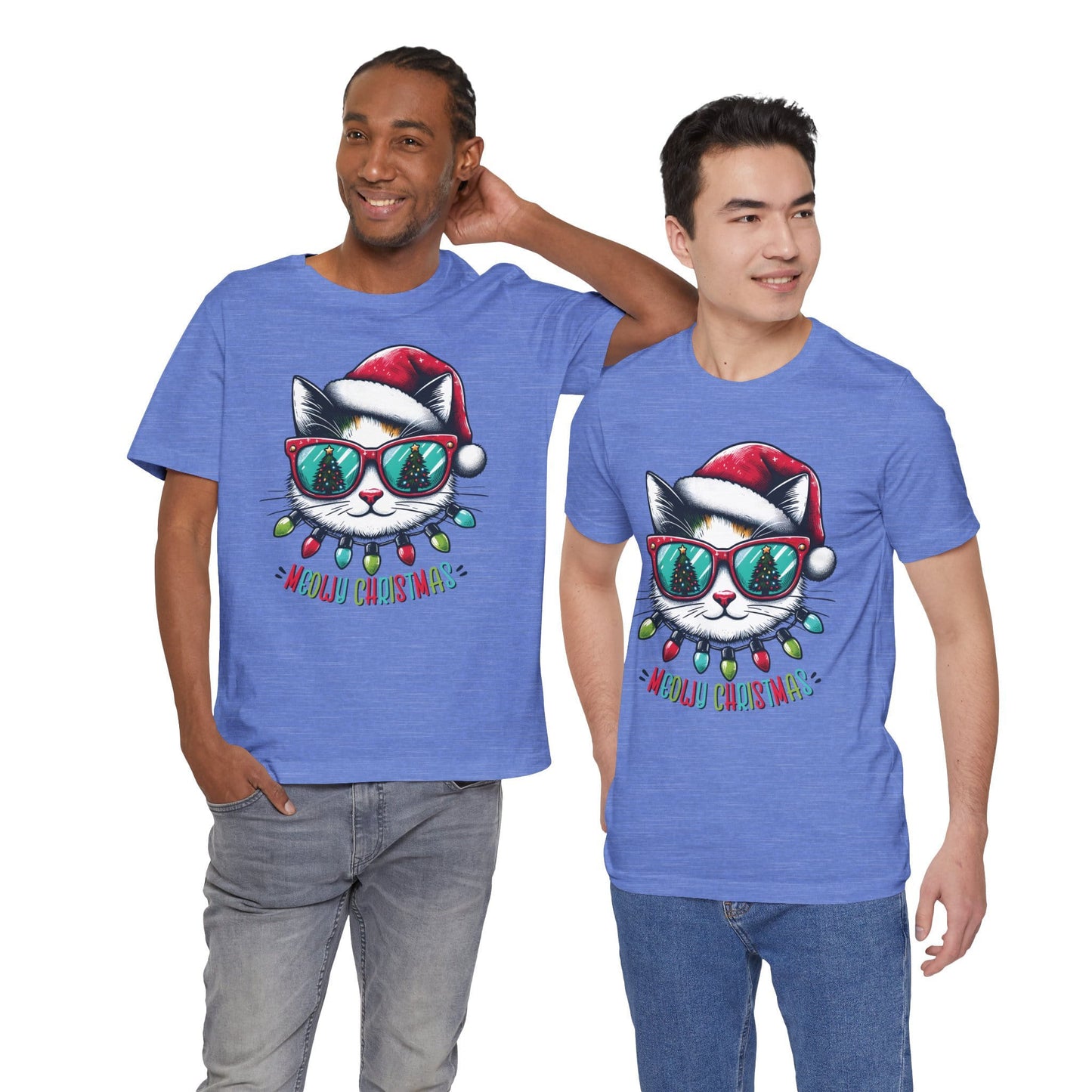 Meowy Christmas Funny Cool Cat Unisex T-Shirt