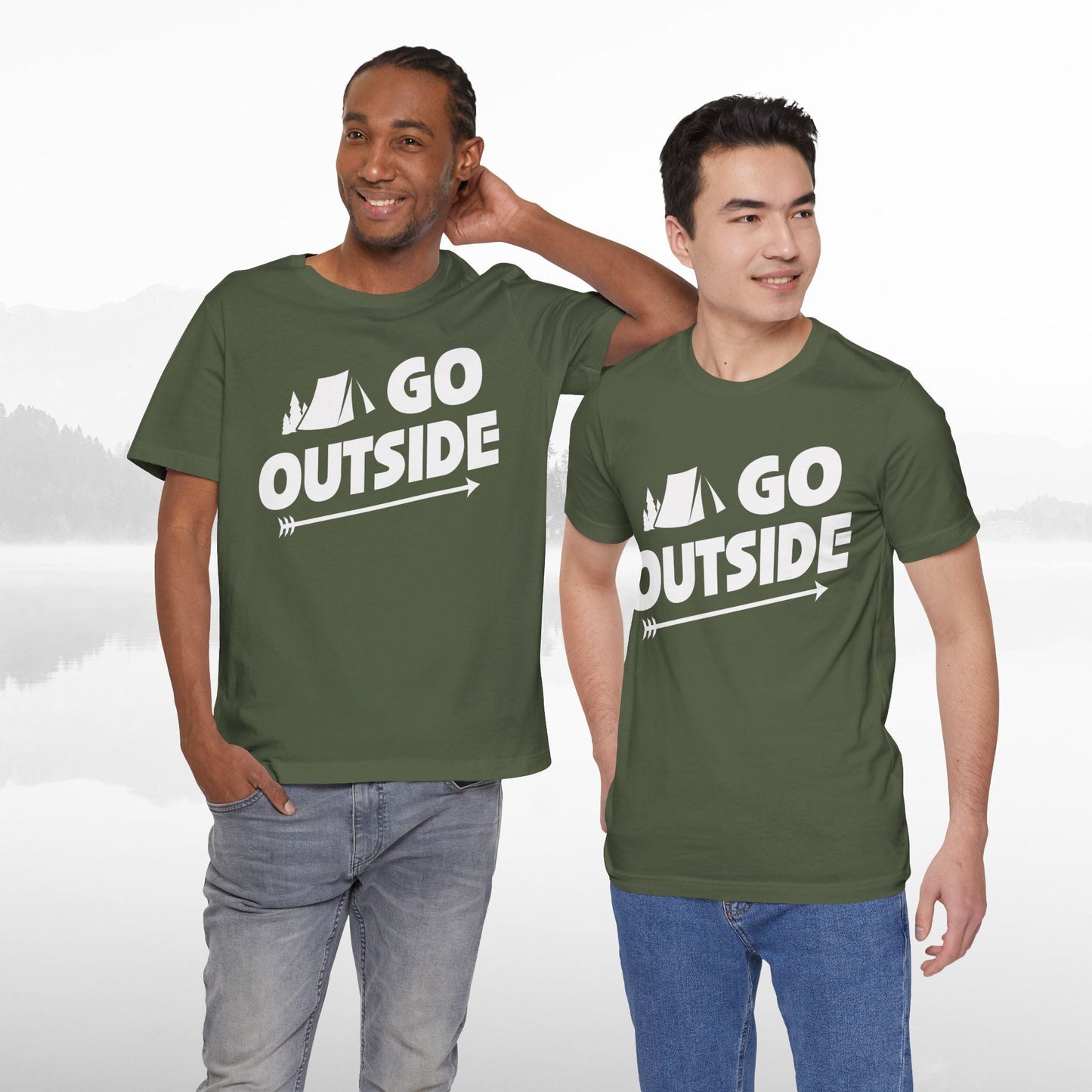 Go Outside Outdoors Hiking Camping Funny Unisex T-Shirt