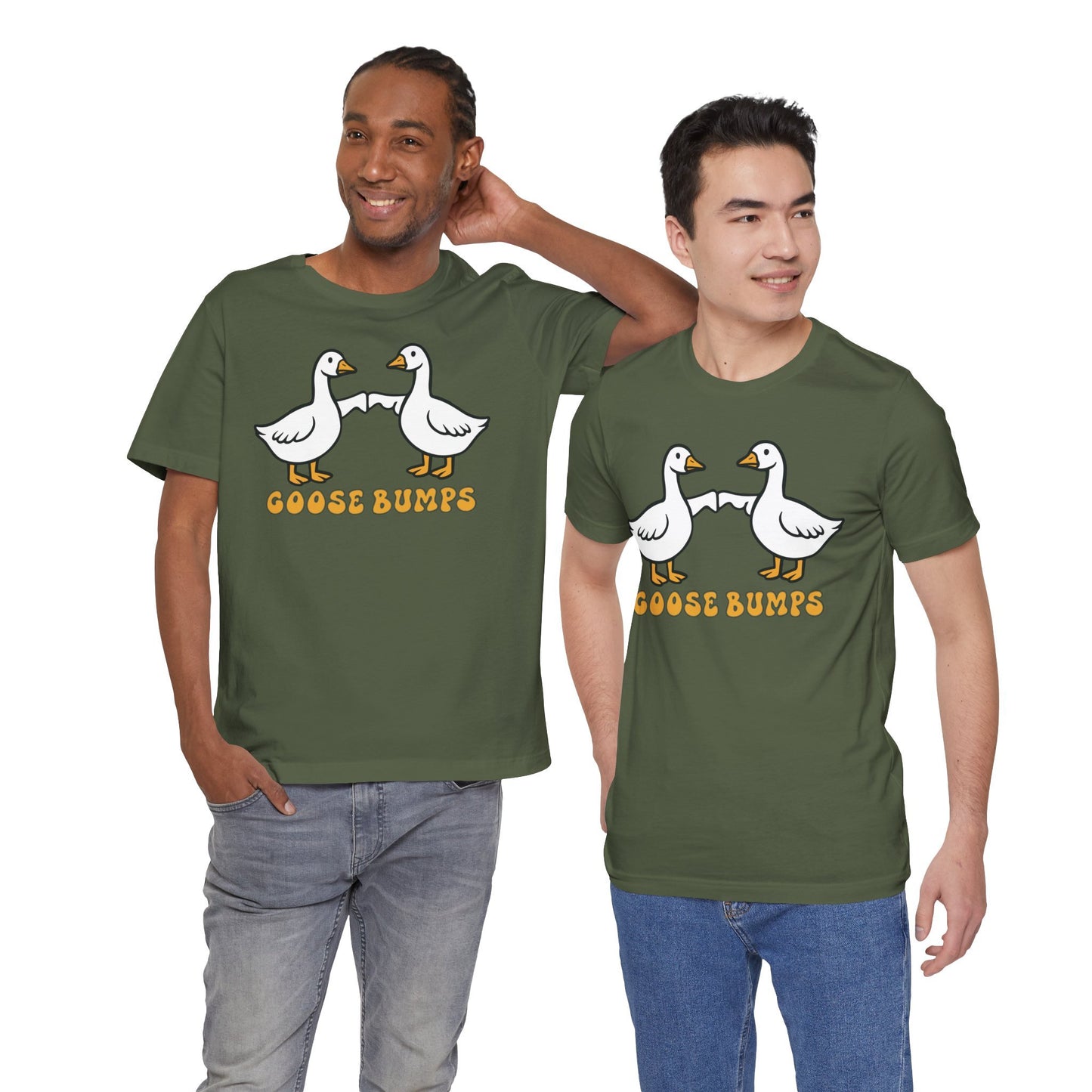 Goosebumps Ducks Geese Fist Pumping Funny Unisex Friendship Good Vibes T-shirt