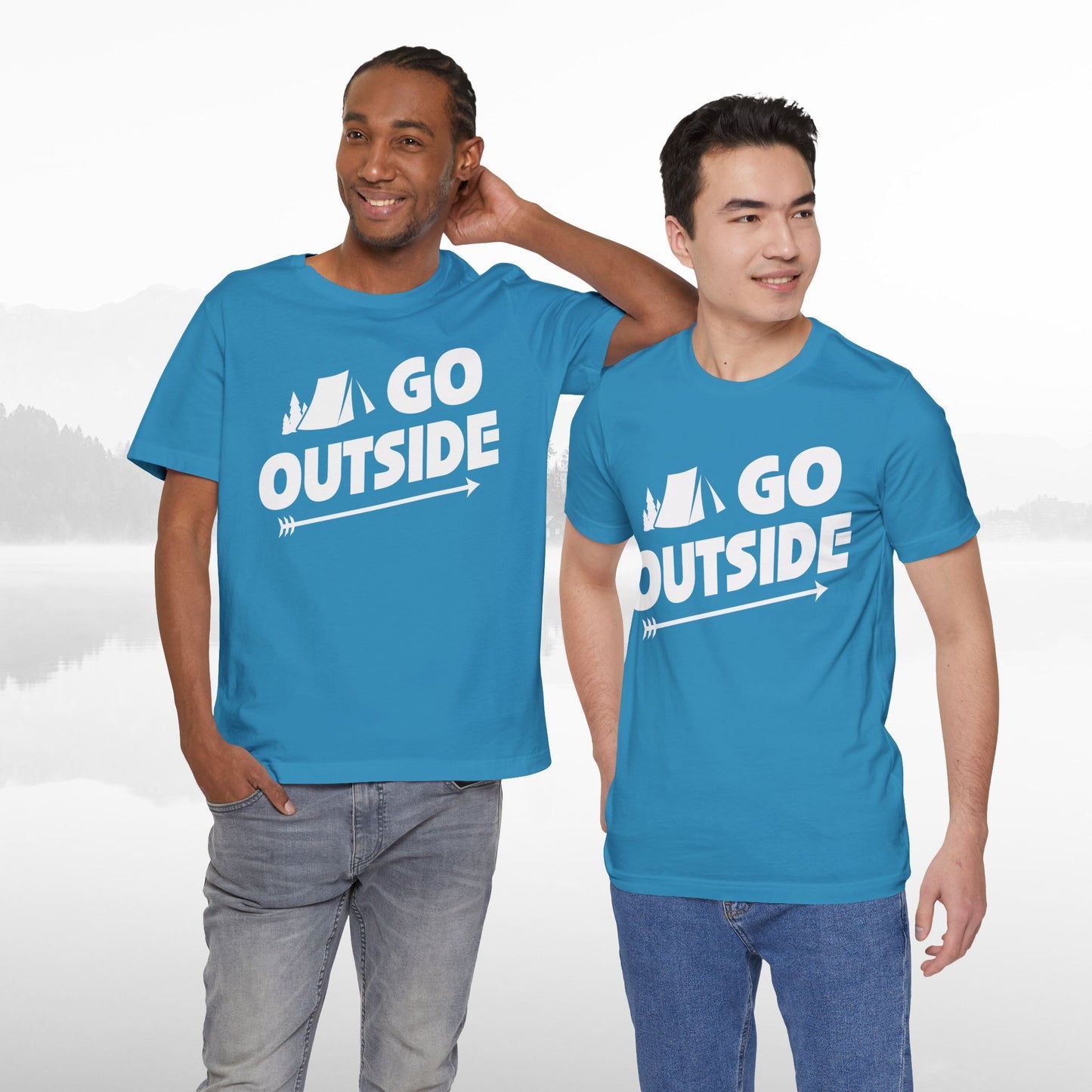 Go Outside Outdoors Hiking Camping Funny Unisex T-Shirt