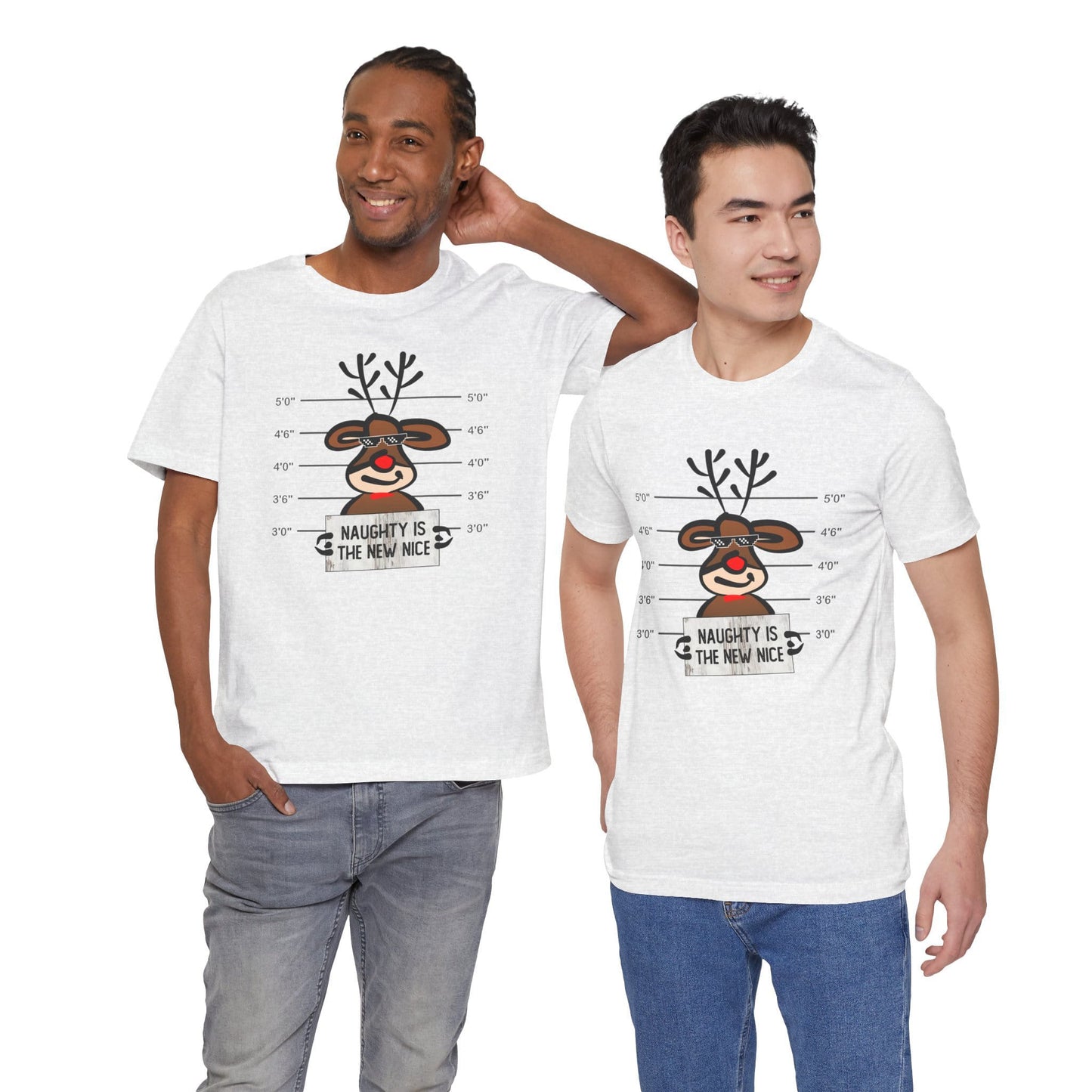 Reindeer Naughty Is The New Nice Funny Christmas Unisex T-Shirt