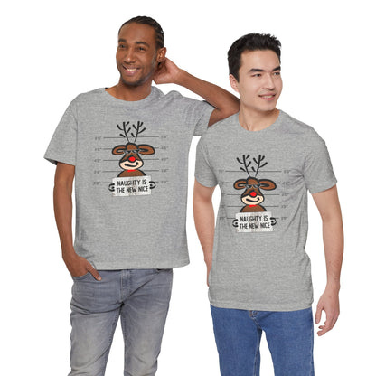 Reindeer Naughty Is The New Nice Funny Christmas Unisex T-Shirt