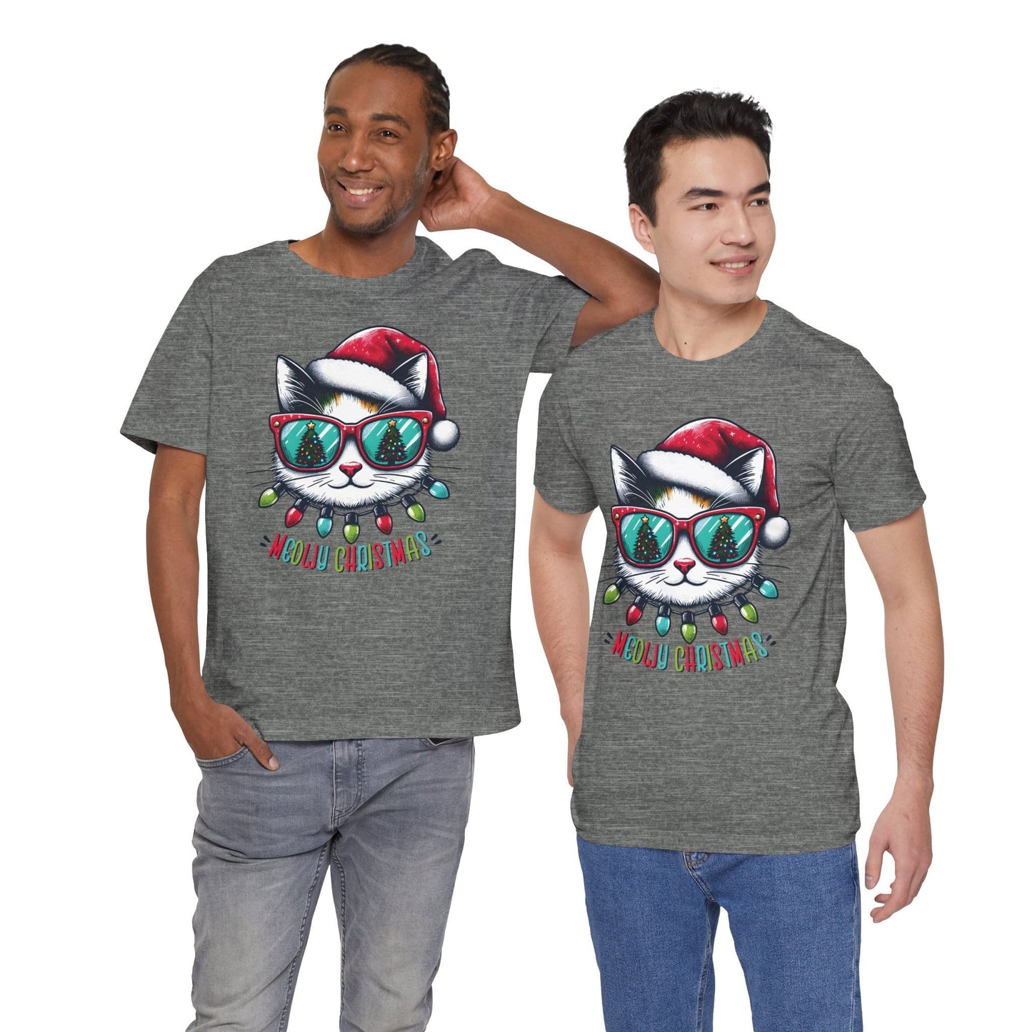 Meowy Christmas Funny Cool Cat Unisex T-Shirt