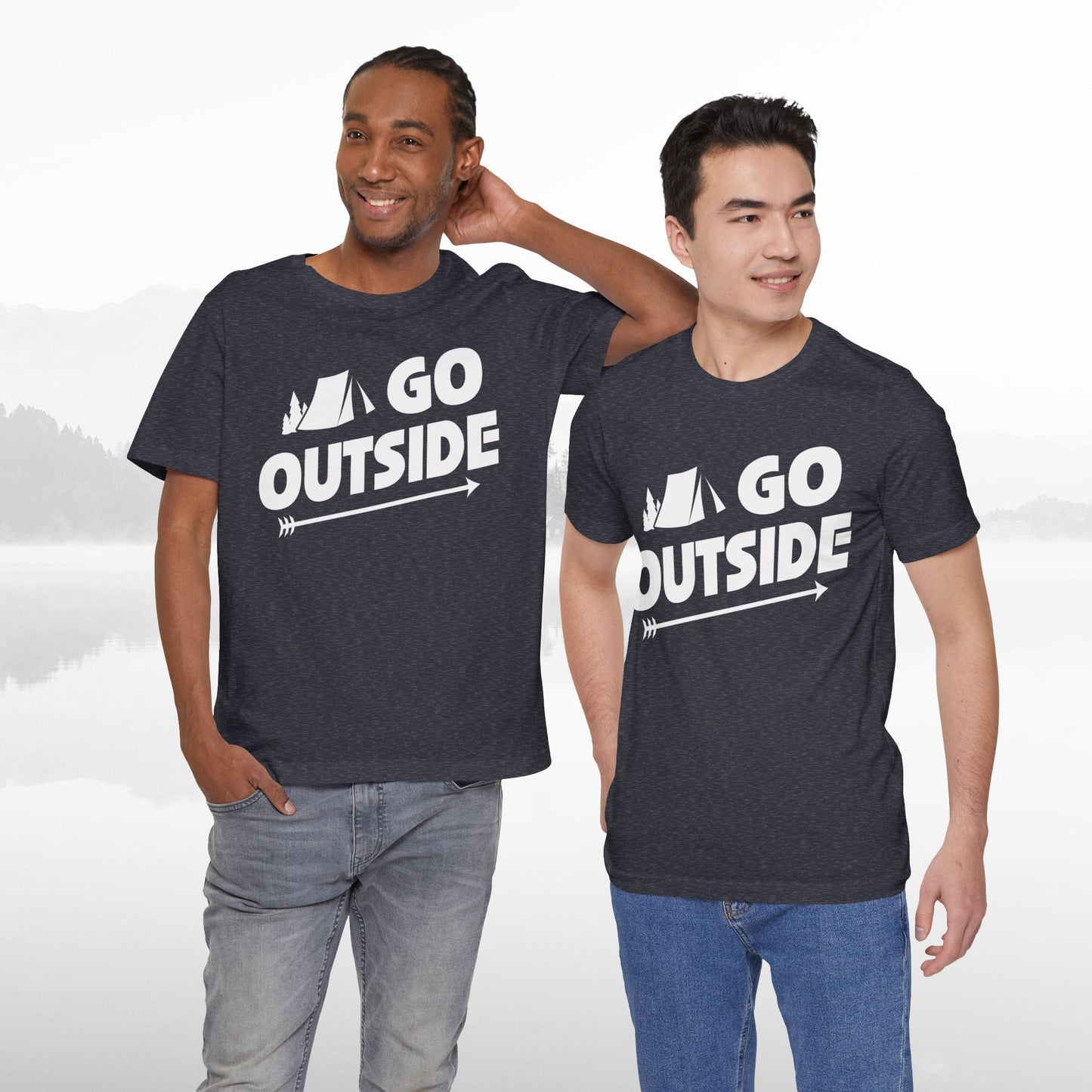 Go Outside Outdoors Hiking Camping Funny Unisex T-Shirt
