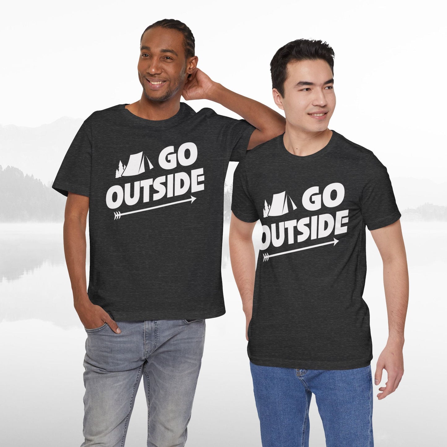 Go Outside Outdoors Hiking Camping Funny Unisex T-Shirt