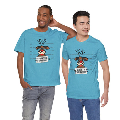 Reindeer Naughty Is The New Nice Funny Christmas Unisex T-Shirt