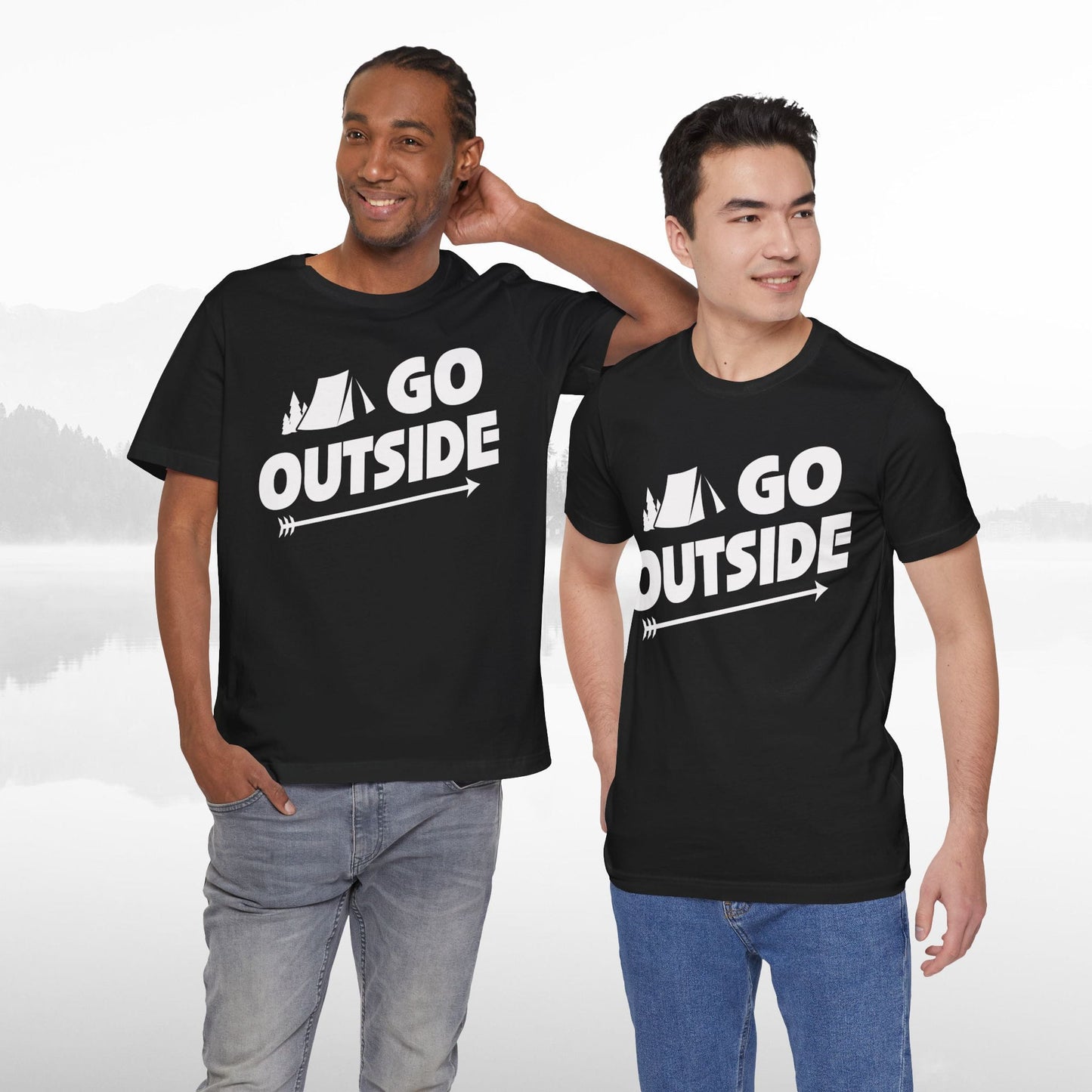 Go Outside Outdoors Hiking Camping Funny Unisex T-Shirt
