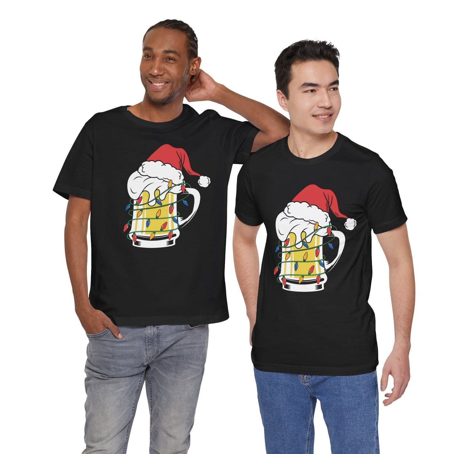 Christmas Beer And Lights Funny Unisex T-Shirt