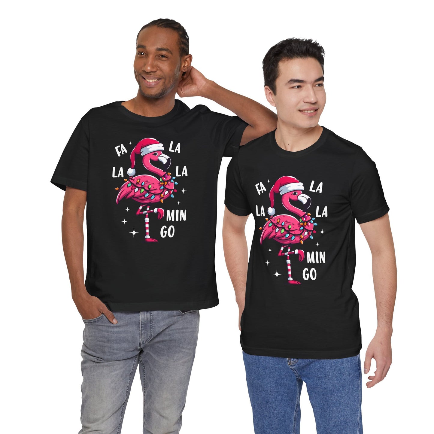 Fa La La-Mingo Funny Flamingo Unisex Christmas T-Shirt