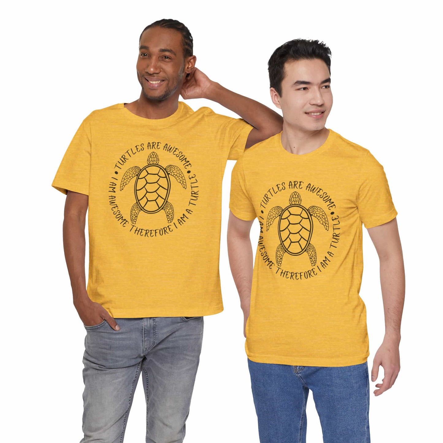 Turtles Are Awesome Therefore I Am A Turtle Funny Beach Unisex T-Shirt