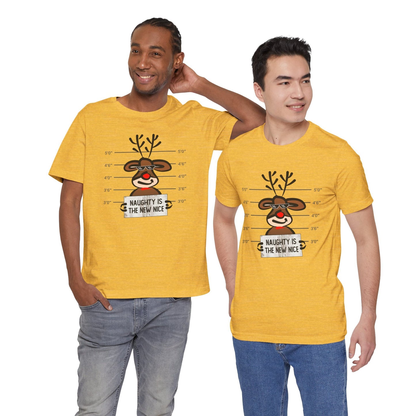 Reindeer Naughty Is The New Nice Funny Christmas Unisex T-Shirt
