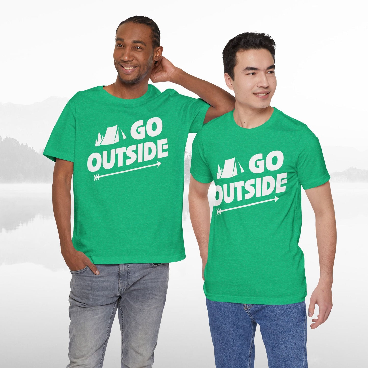 Go Outside Outdoors Hiking Camping Funny Unisex T-Shirt