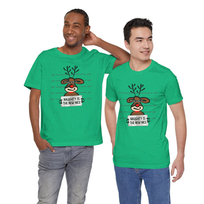 Reindeer Naughty Is The New Nice Funny Christmas Unisex T-Shirt