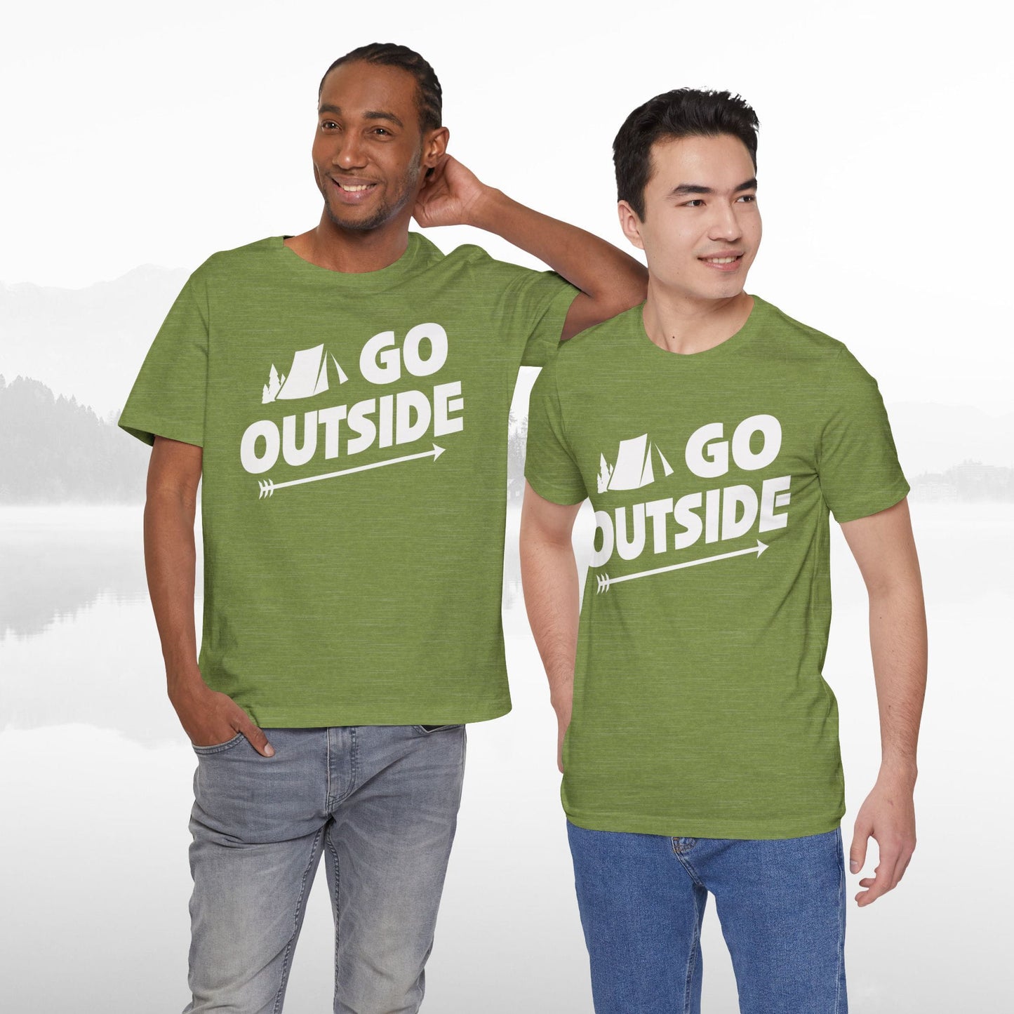Go Outside Outdoors Hiking Camping Funny Unisex T-Shirt