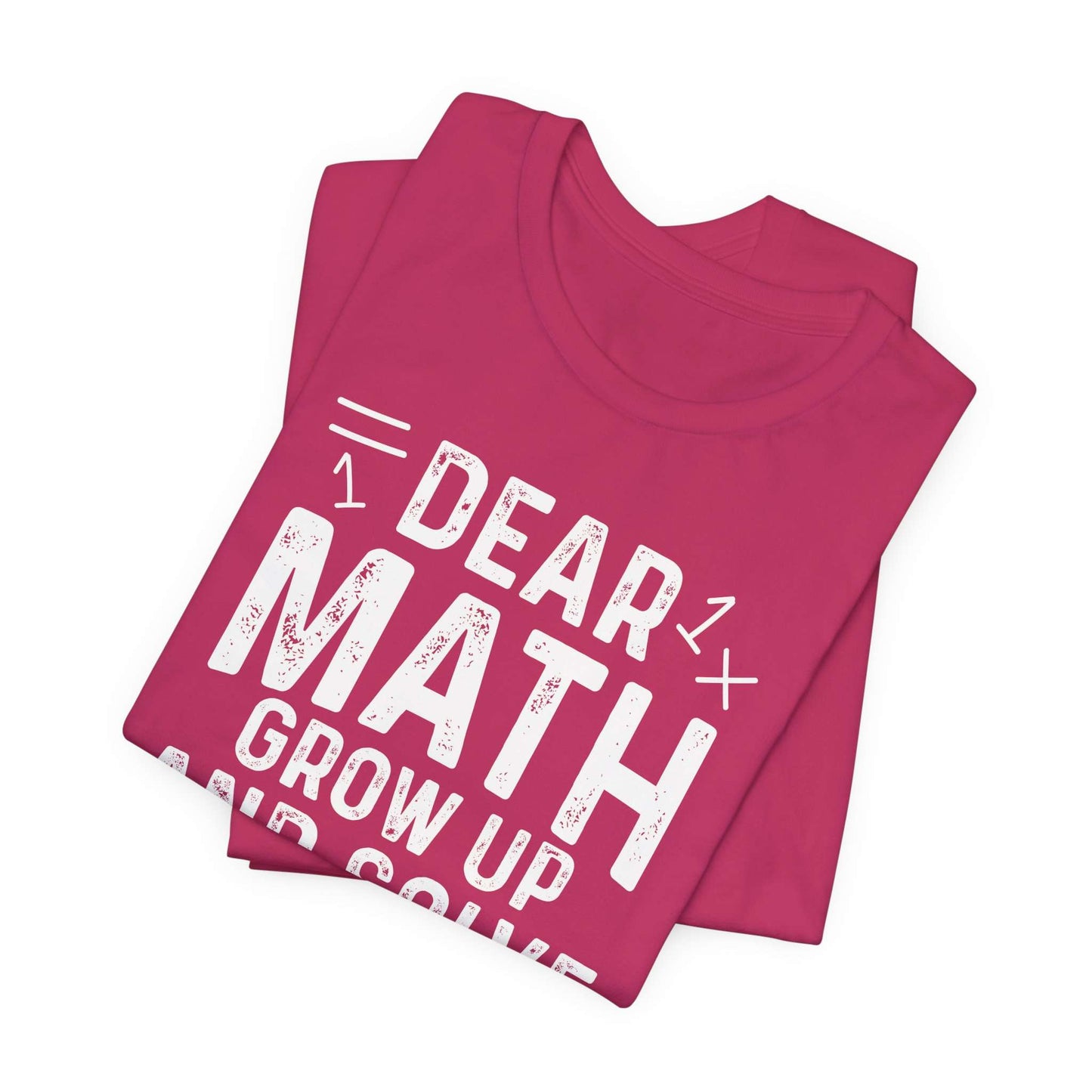 Dear Math Grow Up And Solve Your Own Problem Funny Unisex T-shirt