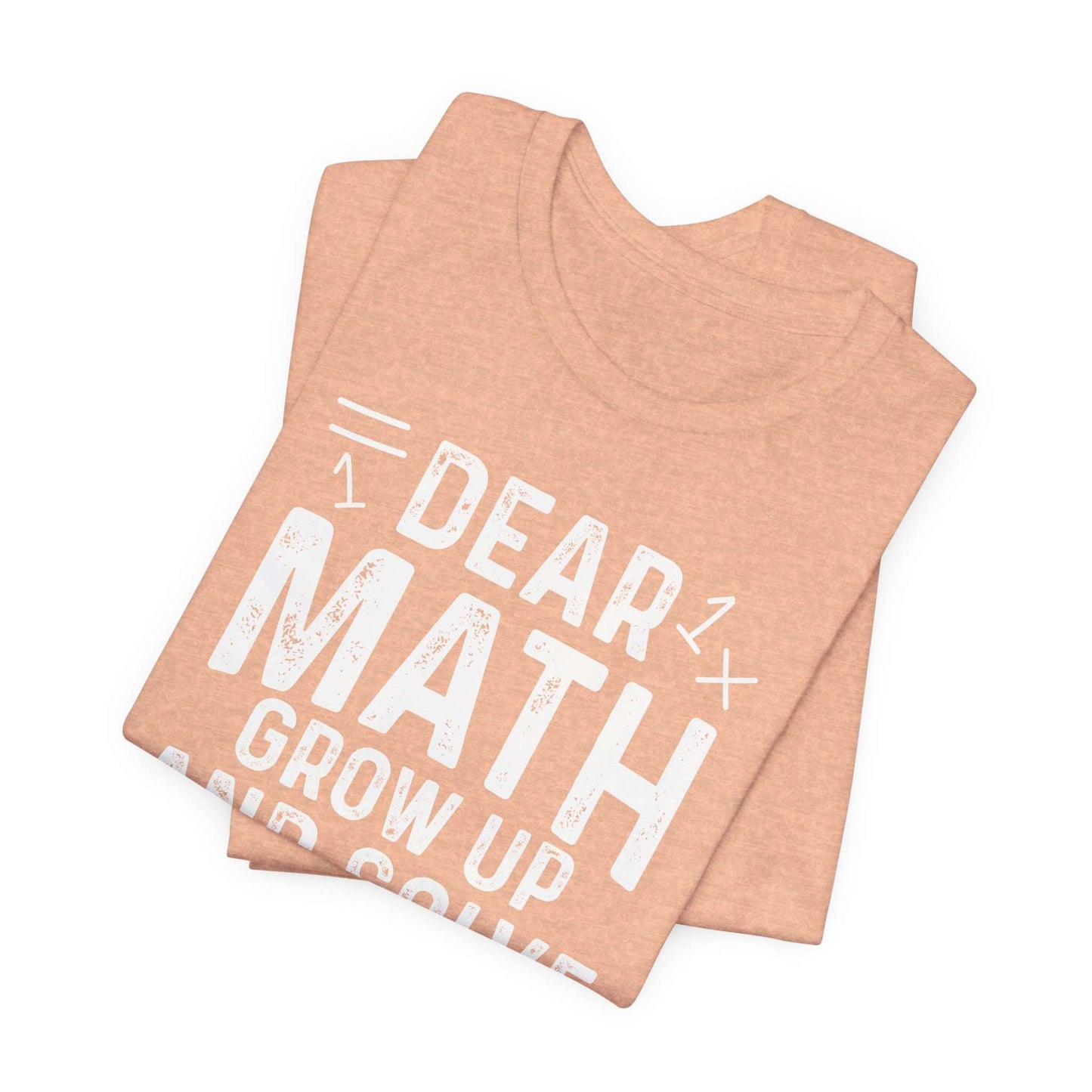 Dear Math Grow Up And Solve Your Own Problem Funny Unisex T-shirt