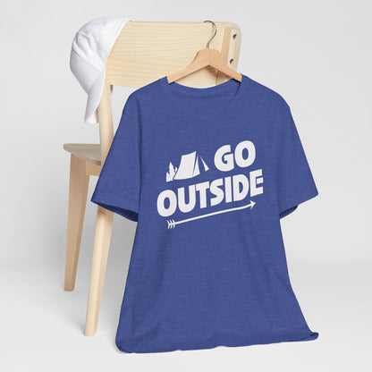 Go Outside Outdoors Hiking Camping Funny Unisex T-Shirt