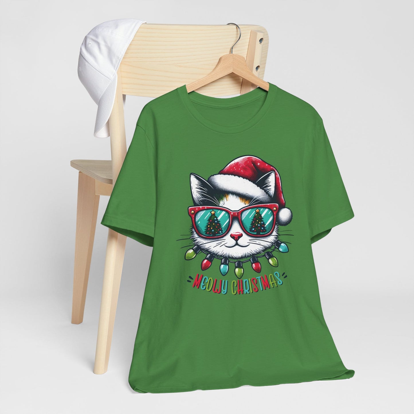 Meowy Christmas Funny Cool Cat Unisex T-Shirt