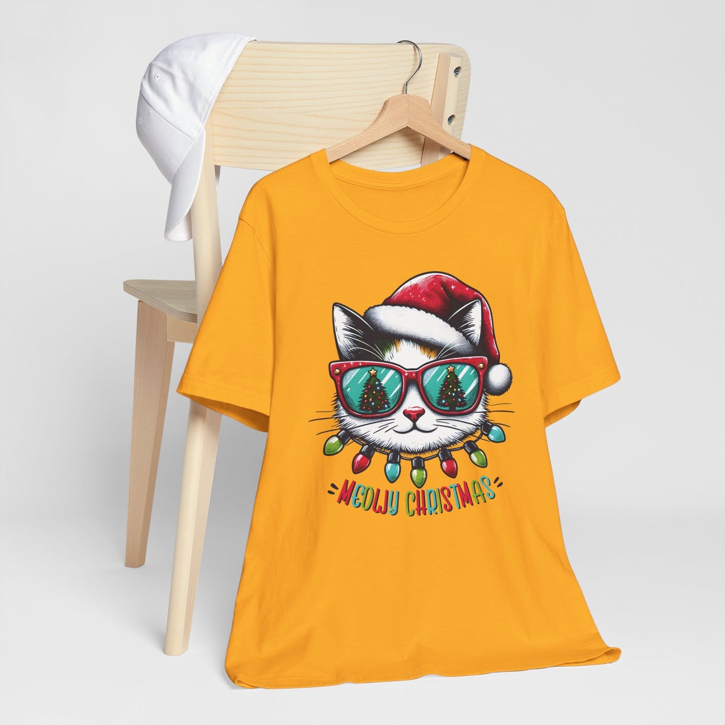 Meowy Christmas Funny Cool Cat Unisex T-Shirt