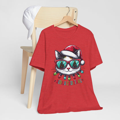 Meowy Christmas Funny Cool Cat Unisex T-Shirt