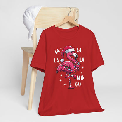 Fa La La-Mingo Funny Flamingo Unisex Christmas T-Shirt