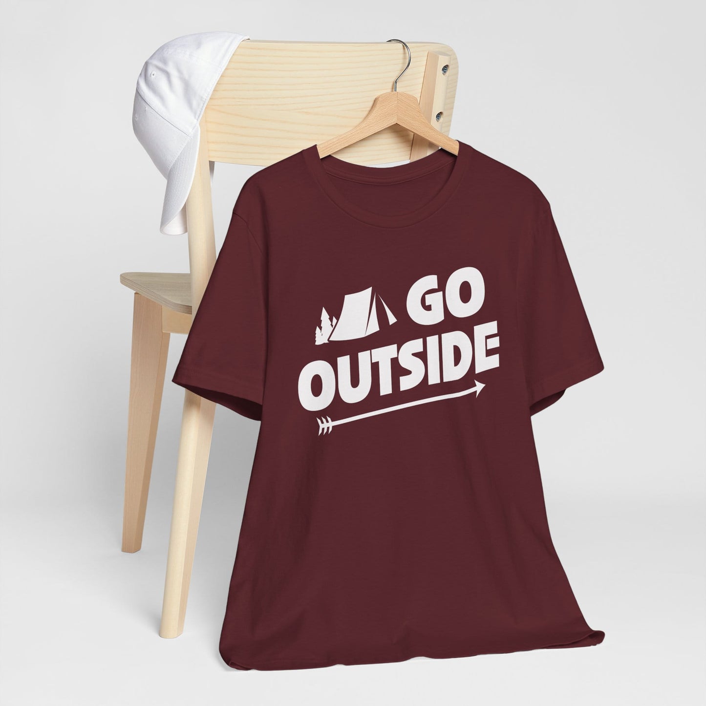 Go Outside Outdoors Hiking Camping Funny Unisex T-Shirt