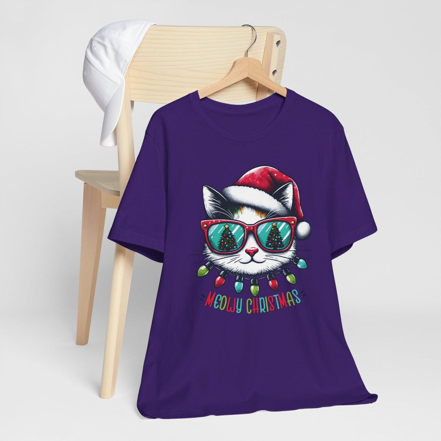 Meowy Christmas Funny Cool Cat Unisex T-Shirt