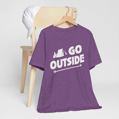 Go Outside Outdoors Hiking Camping Funny Unisex T-Shirt