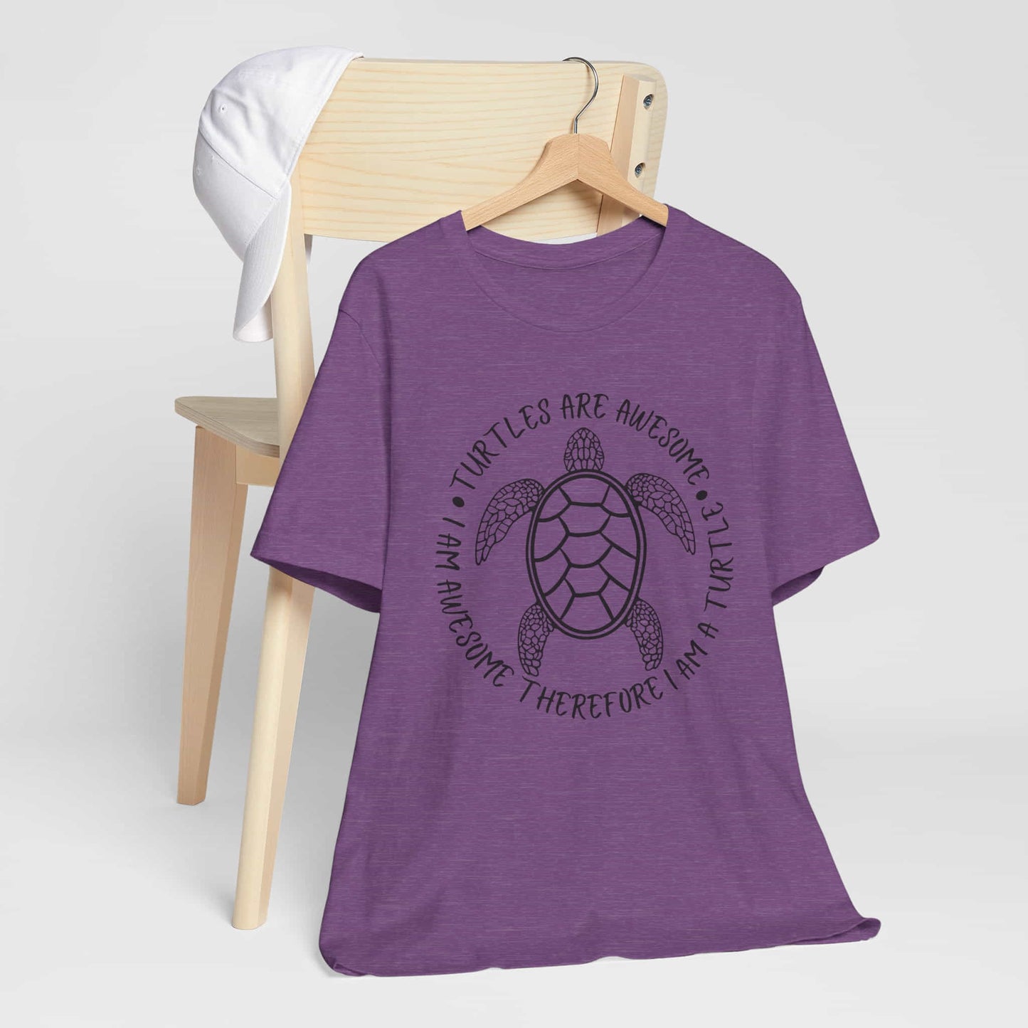Turtles Are Awesome Therefore I Am A Turtle Funny Beach Unisex T-Shirt